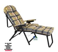 SEDIA A SDRAIO POLTRONA ANNA CUSCINO 7,5 CM CON PROLUNGA POGGIATESTA 11 CM