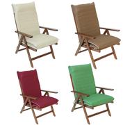 Sedia a sdraio Poltrona in Legno con cuscino Imbottito richiudibile Made inItaly