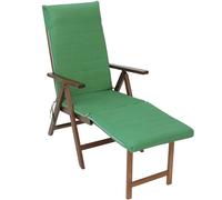 Sedia a sdraio Poltrona in Legno con poggiapiedi cuscino Imbottito richiudibile