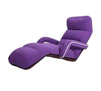 Sedia a sdraio regolabile pieghevole in morbida pelle scamosciata reclinabile per soggiorno divani e poltrone (D 180 x 60 cm)