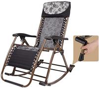 Sedia a sdraio Zero Gravity oversize sedia pieghevole da giardino sedia a dondolo da esterno casa lounge sedia a dondolo spiaggia campeggio sedia portatile supporto 200 kg nero, nessuno caldo come mai