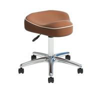 Sedia a sella ergonomica sgabello a sella sgabello con ruote sgabello idraulico regolabile con ruote adatto per uffici, studi di trucco, uso interno ed esterno (colore: marrone)