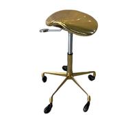 Sedia A Sella Mobile, Sgabello Ergonomico, Sgabello Girevole Con Specchio, Ruote Girevoli A 360° E Altezza Regolabile For Casa, Ufficio, Salone, Negozio(Gold)