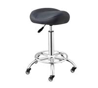 Sedia A Sella, Sgabello Ergonomico Con Ruote E Pedale Ad Anello, Sgabello Girevole Pneumatico, Altezza Regolabile For Casa, Ufficio, Salone, Negozio(Black)