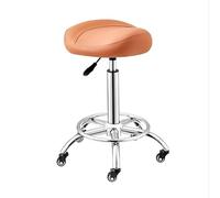 Sedia A Sella, Sgabello Ergonomico Con Ruote E Pedale Ad Anello, Sgabello Girevole Pneumatico, Altezza Regolabile For Casa, Ufficio, Salone, Negozio(Orange)