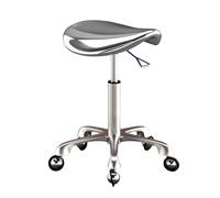 Sedia A Sella, Sgabello Ergonomico Con Ruote, Sgabello Girevole A Specchio, Nessun Groviglio Di Capelli E Altezza Regolabile For Casa, Ufficio, Salone, Negozio(Silver)