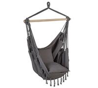 Sedia amaca sospesa Poltrona dondolo stile boho brasiliano grigio Bonea