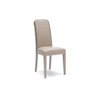 Sedia Anita in Similpelle Kitchen & Living 59x46xH99 cm, Seduta Beige, Schienale Beige Marrone, Gambe Beige, Materiale Similpelle e Legno