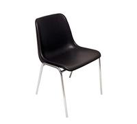 Unisit, Seduta attesa Esse ESC, senza braccioli, acciaio/PPL, nero - nero ESC/N
