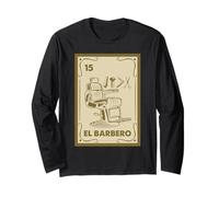 Sedia Barber Vintage Card El Barbero Design Tools Maglia a Manica