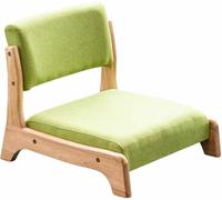 Sedia bassa in legno massello con cuscino in schiuma ad alta elasticità per una comoda seduta in salotto