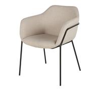 Sedia beige e acciaio nero