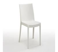 Sedia bianca antracite in polipropilene xesterno impilabile robusta Perla casa