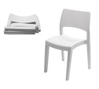 Sedia Bianca Di Giardino Interno/da Esterno 50x51xH82cm PROGARDEN