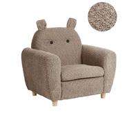 Sedia Boucle imbottita con braccioli per bambini Marrone Maribo