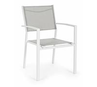 Sedia con braccioli Bizzotto Hilde 88 x 57 x 60 cm bianco-cloud