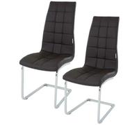 Sedia Cantilever Sala da Pranzo Cucina 2er Set Inclinabile Braun