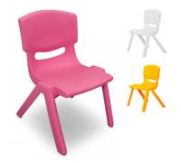 Sedia Colorata per Bambini in Plastica 2 PEZZI Impilabile 36x33x48cm 60Kg