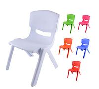 Sedia Colorata per Bambini, Modello Kiki, Ideale per arredo Asilo Nido in Quanto Sedia montessoriana, sediolina Bambini Comoda ed ergonomica, 50 x 36 x 33 cm (Bianco, 1)