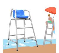 Sedia commerciale del bagnino con la scala elevata di salvataggio per la spiaggia, il parco dell'acqua e la sicurezza del bacino