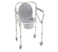 Sedia comoda wc con ruote 4 funzioni in 1