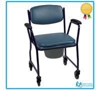 SEDIA COMODA CON DOPPIO SEDILE E RUOTE-WC-WC CON RUOTE-ANZIANI E DISABILI