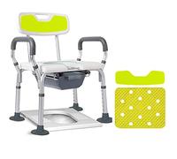 Sedia Comoda da a con Sgabello per WC, Sedile per WC, Comoda per Donne Incinte e disabili, Bagno, Camera da Letto