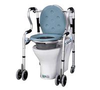 Sedia Comoda e Sedile WC Imbottito Sedia da Doccia con Ruote Sedia da Trasporto per la Doccia per Donne in Gravidanza Anziani e disabili