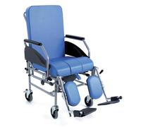 Sedia Comoda per Anziani in Acciaio schienale Reclinabile Komoda con 4 ruote 40