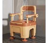 Sedia Comoda per WC da Comodino con Maniglie Regolabili in Altezza WC Portatile Mobile per Adulti Sedia da Toilette con Portata Massima di 882 libbre per Anziani e Persone con disabilità