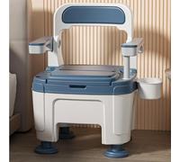 Sedia Comoda WC Mobile Portatile per Adulti Sedile Comodo da Comodino con Maniglie Supporto Robusto Antiscivolo Sedia Comoda da Comodino per Anziani e Persone con disabilità