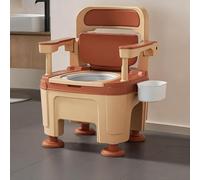 Sedia Comoda WC Mobile Portatile per Adulti Sedile Comodo da Comodino con Maniglie Supporto Robusto Antiscivolo Sedia Comoda da Comodino per Anziani e Persone con disabilità