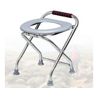 Sedia Comoda WC Per Anziani, Sedia Da Toilette Pieghevole con Maniglia Antiscivolo, Sedia WC Per for Escursionismo, Pesca, Giardinaggio, Doccia In Bagno, Capacità Di Carico Di 350 Libbre