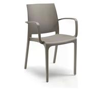 BICA Sedia per Esterni Impilabile Polipropilene 56x56x80 cm Taupe Volga Armchair