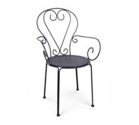 SEDIA CON BRACCIOLI ETIENNE GRIGIO SCURO