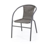 Sedia con braccioli Ios Rattan Grigio metallo e polyrattan esterno bar giardino