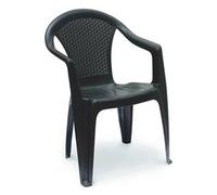 Sedia con braccioli polipropilene KORA Rattan Antracite