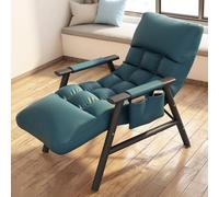 Sedia Con Morbido Cuscino Poltrone Relax Da Lettura Per Soggiorno Con Braccioli Moderna Poltrona Lounge Con Tasca Laterale Sedie Con Schienale Regolabile Per Camera Da Letto(Blauw,Black Legs)