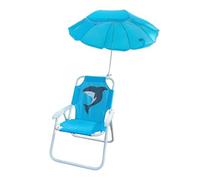 Sedia con Ombrellino per Bambini - Sedia con Ombrellone Integrato per Sabbia e Camping - Sedile In Tessuto Resistente Sabbia Con Protezione Solare Per Piscina Giardino Viaggi E