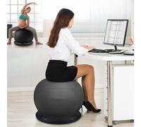 Sedia Con Palla Da Yoga,Sedia A Sfera Fitness Con Base Stabile Gonfiabile Per Palestra Di Casa, Ufficio, Per Adulti/Gravidanza, Migliora La Postura Seduta, Φ55/65/75 Cm, Portata: 160 Kg,55cm