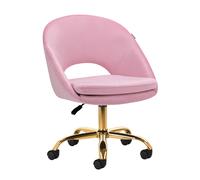 Sedia con ruote per estetista centro estetico Rosa con Base Oro