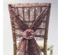 Sedia Cover Cappuccio Evento Decor Matrimonio Sedie Pizzo Tessuto Vari Colori