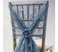 Sedia Cover Cappuccio Evento Decor Matrimonio Sedie Pizzo Tessuto Vari Colori