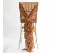 Sedia Cover Matrimonio Chiffon Cappucci Con Ruffles Decor Evento Speciale