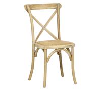 Sedia CROSS In Legno Con Seduta Intreccio Rattan