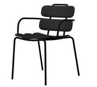 Sedia da Attesa Lemon Unisit - con Braccioli - Polipropilene - LEB/NE (Nero)