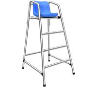 Sedia da Bagnino Alta 120 Cm / 150 Cm / 180 Cm per Piscina, Lago E Spiaggia, Sgabello da Bar Portatile All'aperto in Acciaio Inossidabile Sedie da Guardia di Salvataggi, Silver, H 150cm/59inch