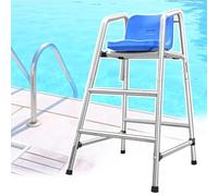 Sedia da bagnino con scaletta, in acciaio inox 304, per la sicurezza della piscina, altezza regolabile, per interni ed esterni