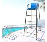Sedia da bagnino per piscina all'aperto, resistente supporto di protezione in acciaio inox per piscine domestiche, patio, spiaggia e sicurezza sul lago