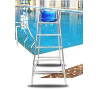 Sedia da bagnino per piscina e spiaggia, sgabello da bar rialzato per la sicurezza, per interni ed esterni, robusta e durevole